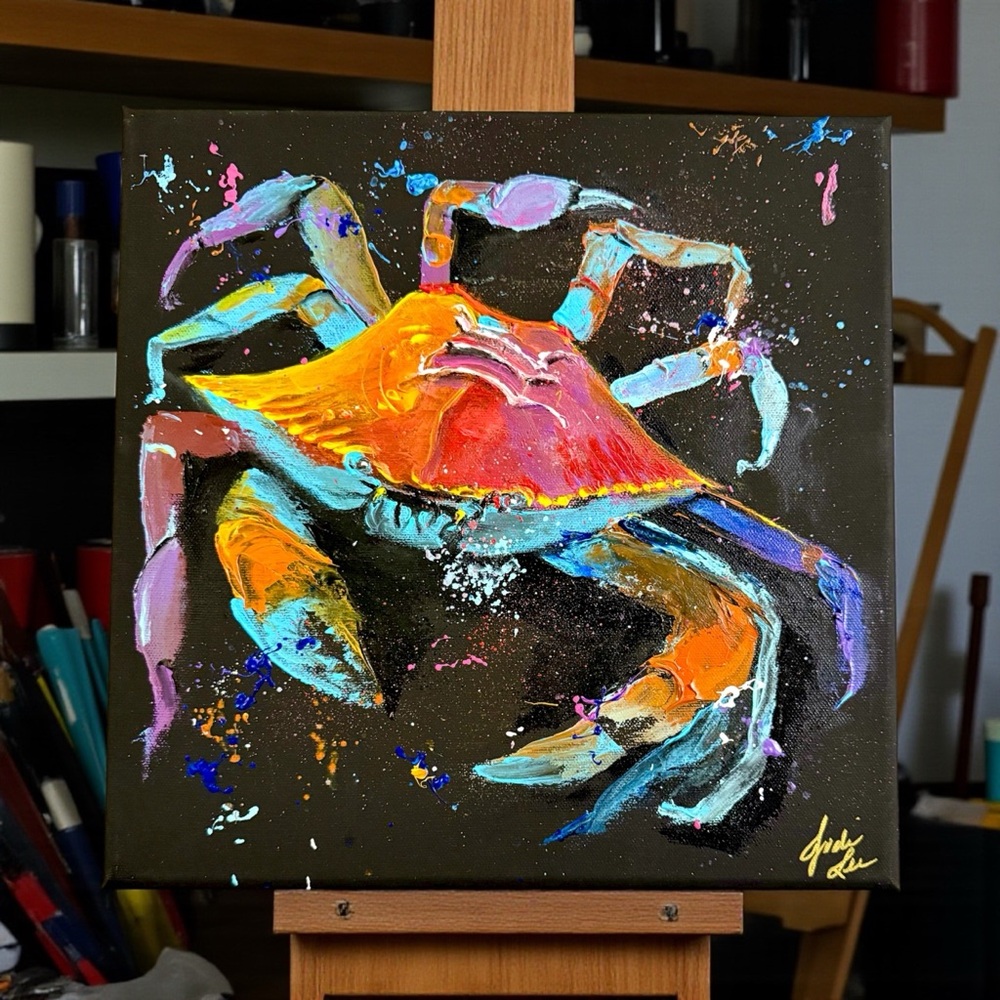 Vibrant Crab Canvas Art